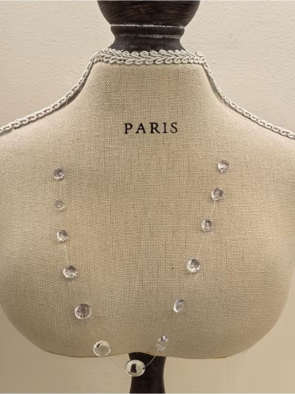 Anthropologie Clear Bead Necklace